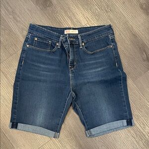 Size 10 Signature by Levi Strauss Dark Blue Bermuda Jean Shorts